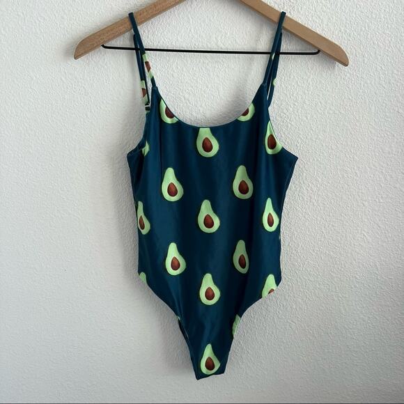 Bermies Avocado One Piece Swimsuit Avo Novelty Print Beach Pool XS - Picture 1 of 13